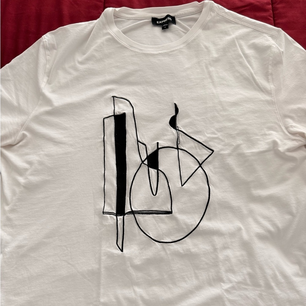 White Graphic T-Shirt by EXPRESS
